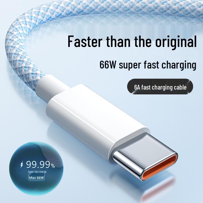66W Super Fast Charging Data Cable for Apple 15, Huawei, Xiaomi, Honor, Vivo