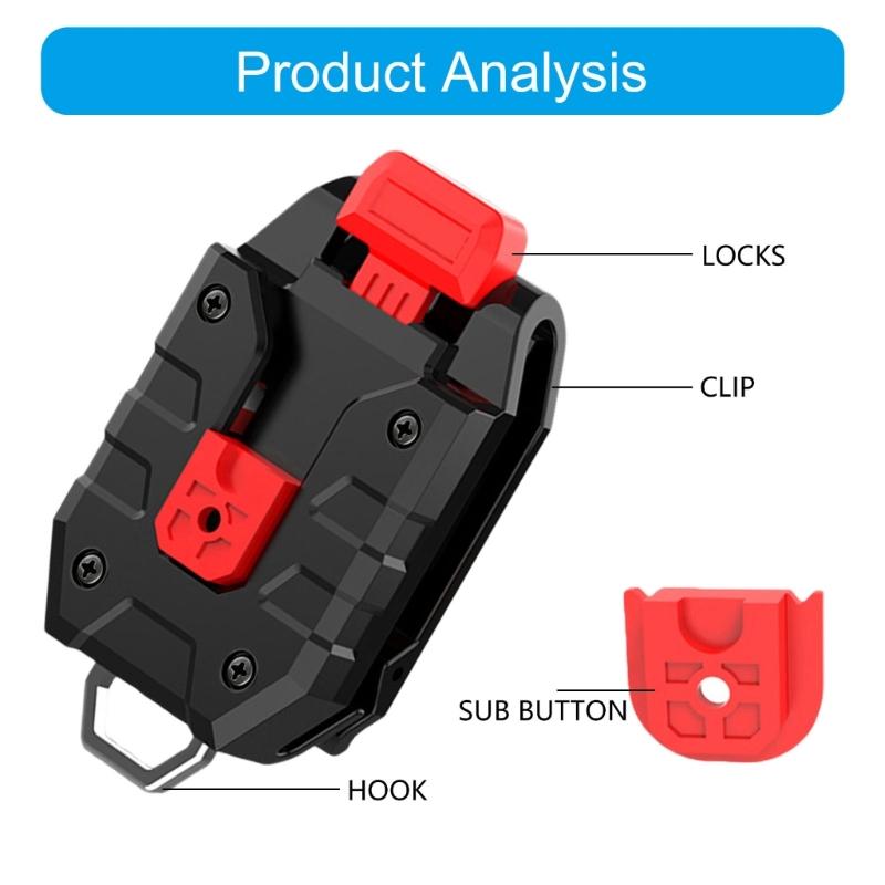 Heavy Duty Tape Measure Belt Hook With Easy Press Button Releases Utility Belt Attachment For Tool Belts And Work Pants