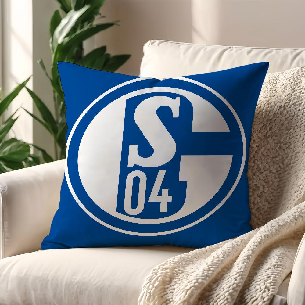 Football  S-Schalke 04 History cushion cover Pillow Sofa Printing Decoration Room Home Office Coffee Shop Car Nordic Simplicity