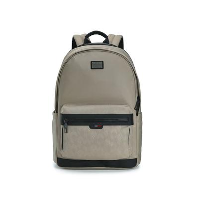 White Fashionable Commuter Lightweight Durable Breathable Fabric And Synthetic Leather Backpack Men Backpack Khaki F13M533104FLK