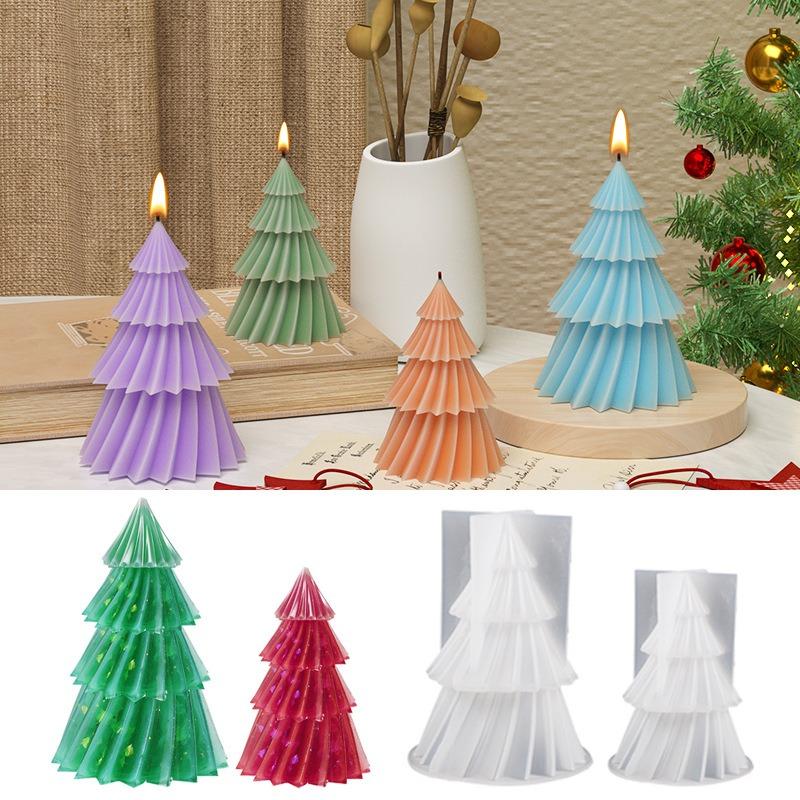 2pcs DIY Resin Molds for Christmas Tree Ornaments - Silicone Candle,and Resin Crafting Molds, Perfect for Holiday Decorations