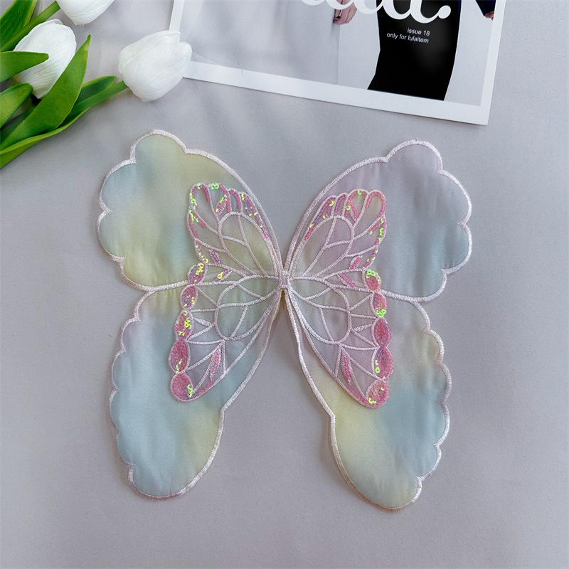 

Symphony Organza Embroidery Double-Layer Beads Butterfly Children S Jewelry Diy Clothing Accessories Patch Sticker H5036 Symphony