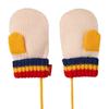 MIKI HOUSE Knitted Mittens with Solid for Boys and Size M Drawstring, Logo, Color, Girls, Baby, Kids, Children's Clothing, (3-5 Years), Multicolor,