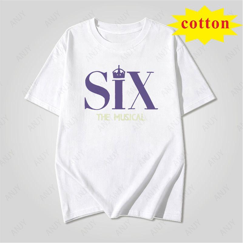 Musical Six Minimalist Printed Tshirt For Both Unisex And Unisex Round Neck Pure Cotton Short Sleeved Top