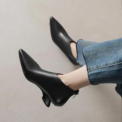 Mode FHC 2024 Nouvelles Bottines Femme, Talons Hauts Étranges Bottes Nues, Chaussures d'Hiver, Bottines, Bout Pointu, Fermeture Éclair Arrière. Marron, Noir, Dropship