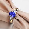 Sace Gems Anillo clásico de circón de aleación de cobre, joyería para mujer, regalo de fiesta de promesa de boda abierto