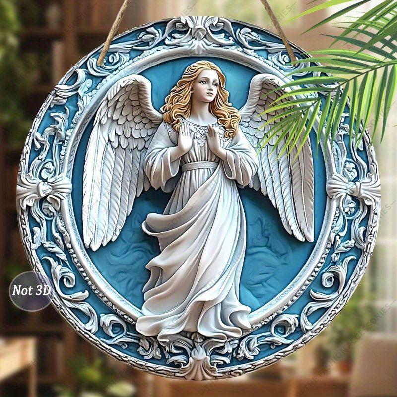 The Pattern Is an Angel Pendant, Decoration of Home Walls or Doors, 2d Flat Wooden, Christmas Decoration, Gifts for Friends and Family