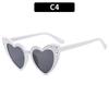 2024 Fashion Luxury Sunglasses Women Big Frame Love Bling Eyeglasses Crystal Diamond Heart Sunglasses UV400 Protection