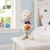 Resin Figurine Mummy Holding Pumpkin Halloween Decoration, Spooky Collectible Desktop for Indoor Shelf, Tiered Tray Decor