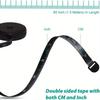 Soft Retractable Tape Measure, Black Double-Sided Design, Ideal for Body Measurement, Fabrics and Seamless Knitting