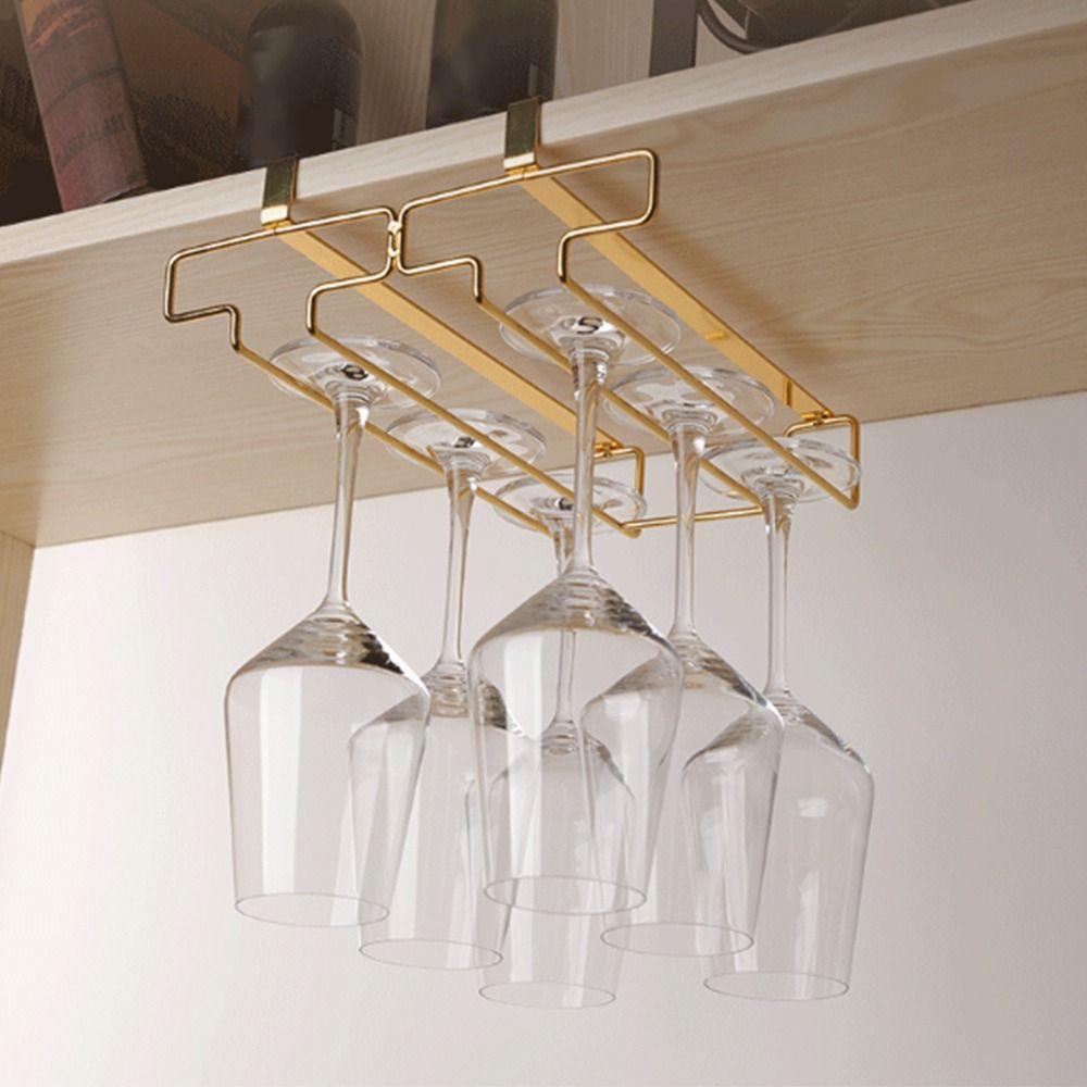 Lightweight Wine Glass Hanging Rack Durable Wine Glass Holder Kitchen Storage Shelf  Kitchen Tools