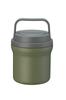 Tenma Thermal/Cold Vacuum Insulated Dishwasher Safe Lunch Jar Easy To Carry Food Jar Moss Green Diameter 10cm X Diameter 8.1cm X Height 15cm