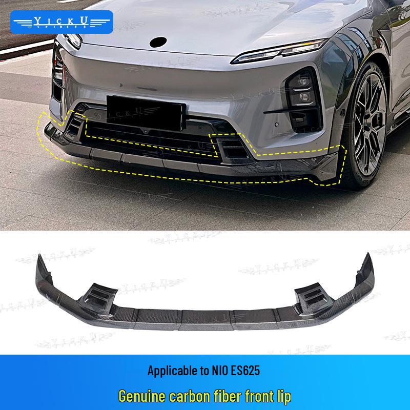 Compatible with NIO EC6: Modified Pluto Style Front Lip, Rear Lip, Top Wing, Tail Wing, Wind Deflector, Fender Trim, and Mirror Cover Kit.