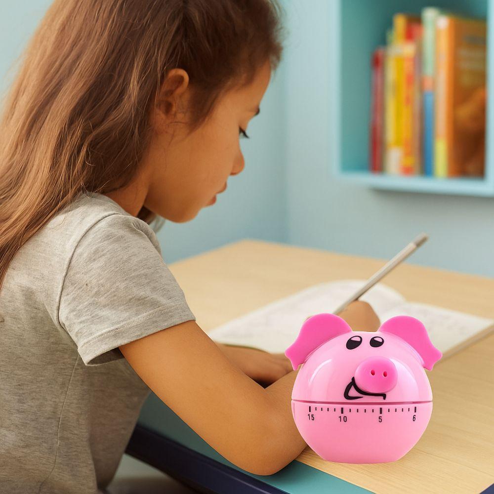 Manual Timer Mechanical Timer 60-Minute Countdown Timer Pig Shaped Timer  Practical Gift