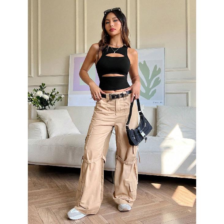 T-shirt sans manches à bretelles pour femme, haut polyvalent, coupe slim, décontracté et sexy