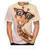 Summer Fun Men's T-Shirt Top 3D Printed Giraffe Animal T-Shirt O-Neck Oversized Shirt Men's Clothing