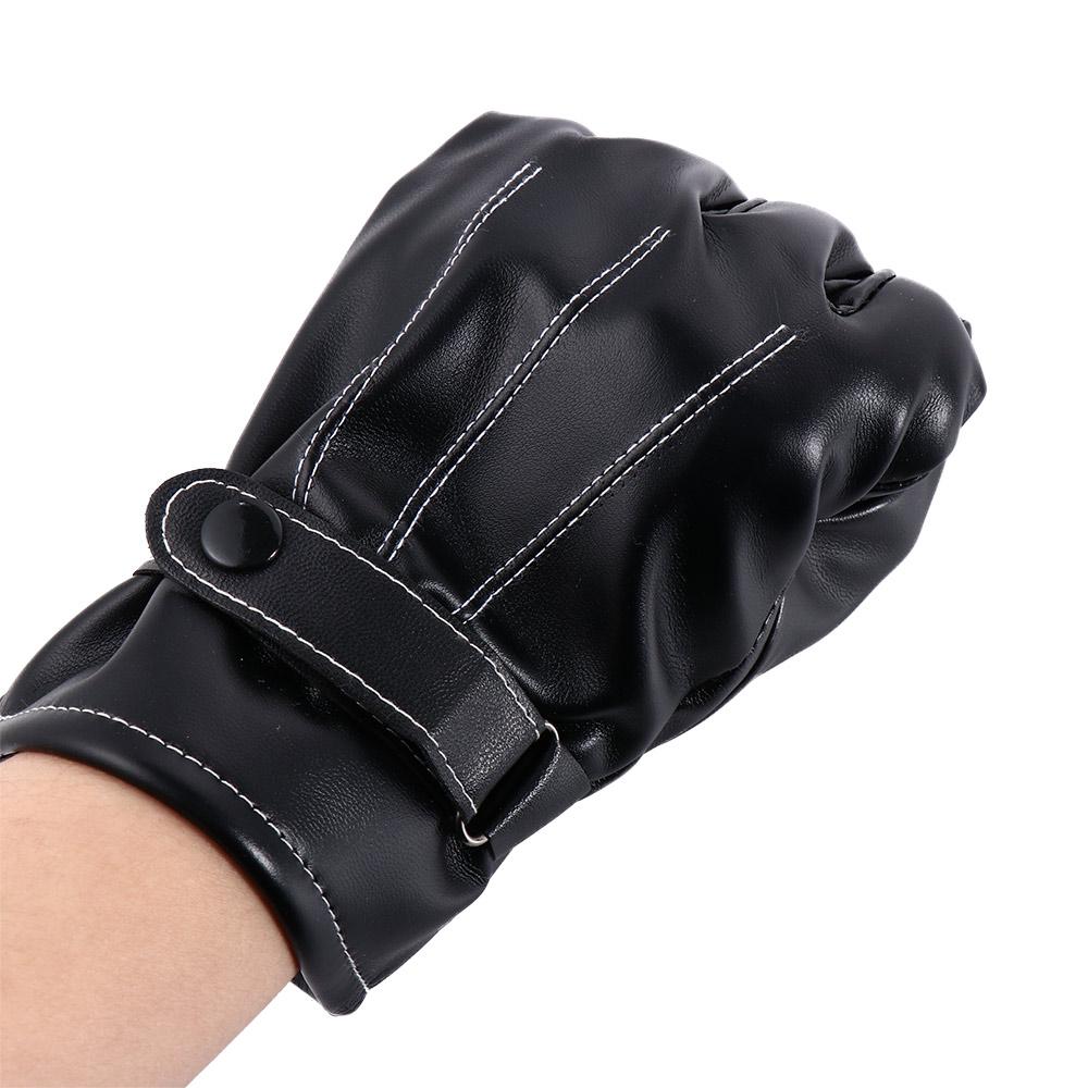 Quality Men Leather Gloves Windproof Autumn Motorcycle Screen Full Finger Gloves Gloves Mittens