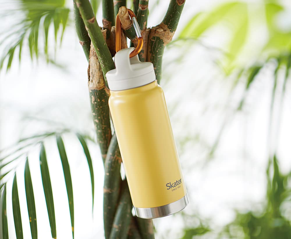 Stainless Steel Water Bottle with Screw Disney Winnie the Pooh Skater for Hot and Cold STSC5 Handle, Top, 500ml, Silhouette, Design, Insulated,