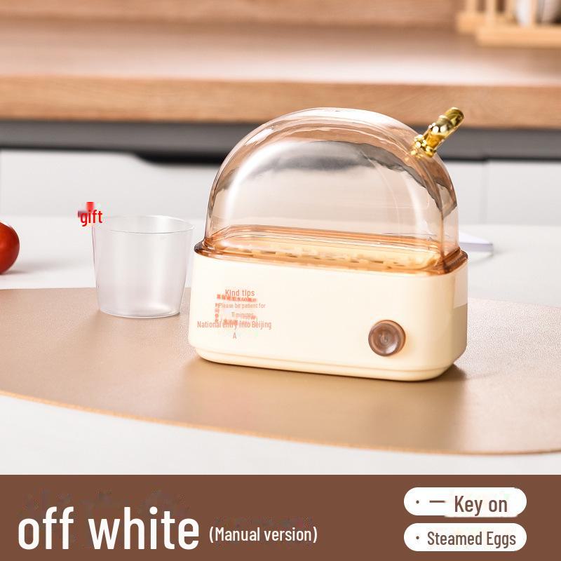 

Двойная яйцеварка и пароварка для завтрака: Компактная, многофункциональная, с функцией хронометража для приготовления яиц и булочек, идеально подходит для дома и общежития.