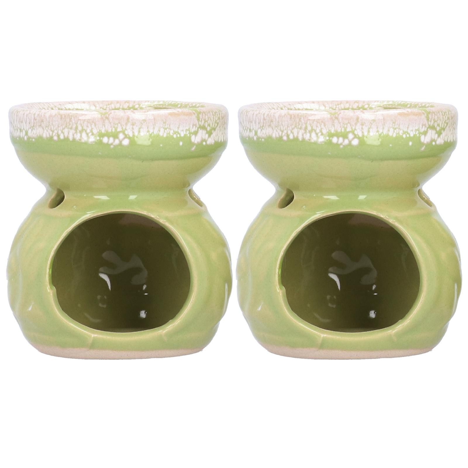 2 шт. Керамическая курильница для благовоний, декоративная ароматерапевтическая печь, зеленая зелёный