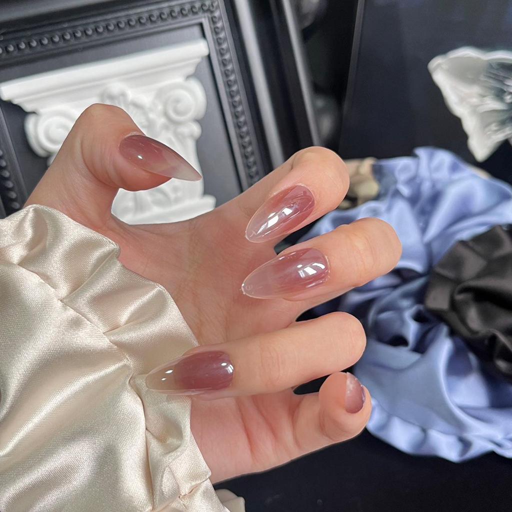 Verlaufende Bernstein-Goldfolie Abnehmbare Nagelsticker - Herbst/Winter-Kollektion