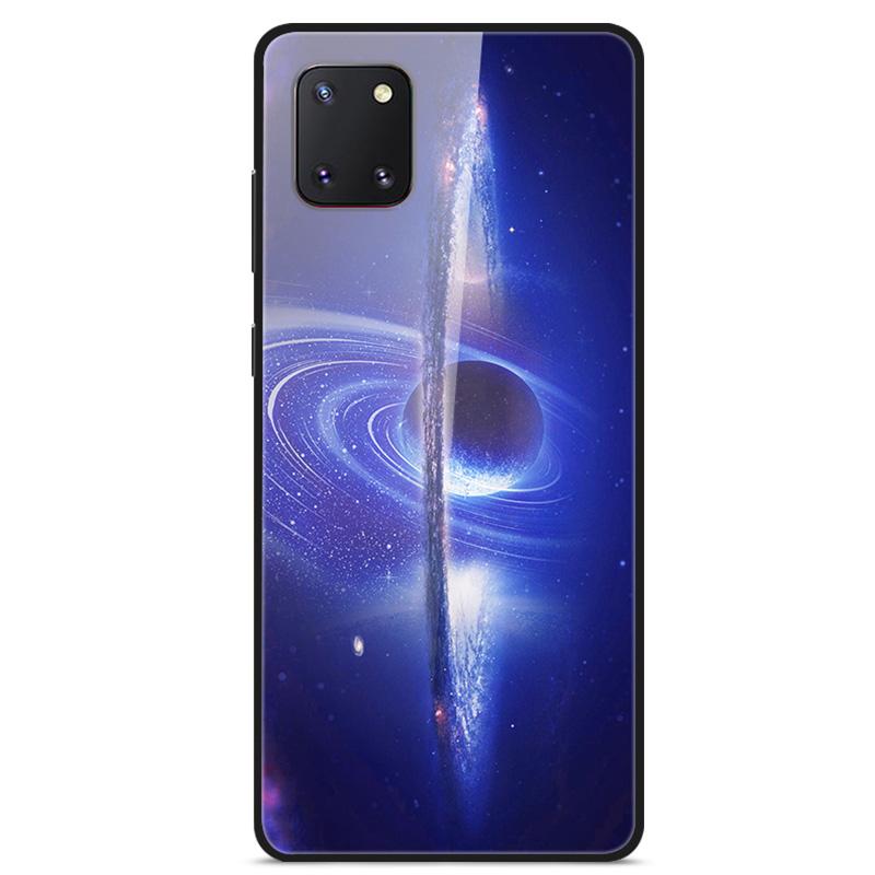 For Coque Samsung Note 10 Lite Case Tempered Glass Planet Space Cover for Samsung Galaxy Note10 Lite Case S10 Lite Glass Case