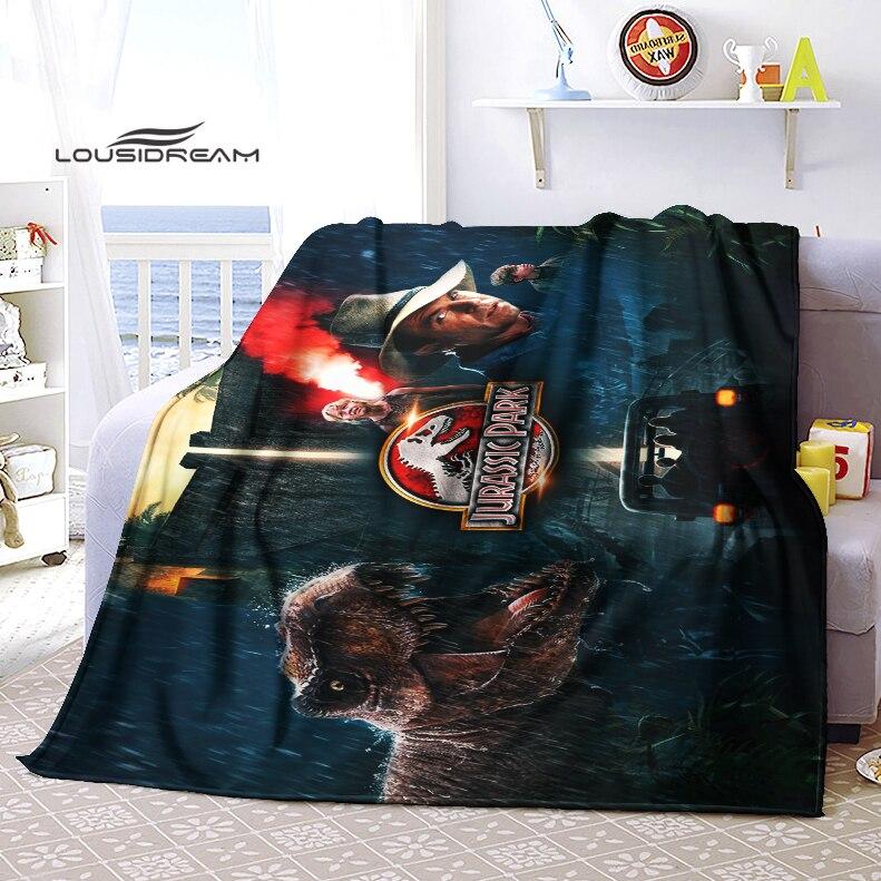 Jurassic Park Blankets for Beds Home Travel Adult Flannel Blanket for Couch Bed Living Room Sofa Child Keep Warm King Size