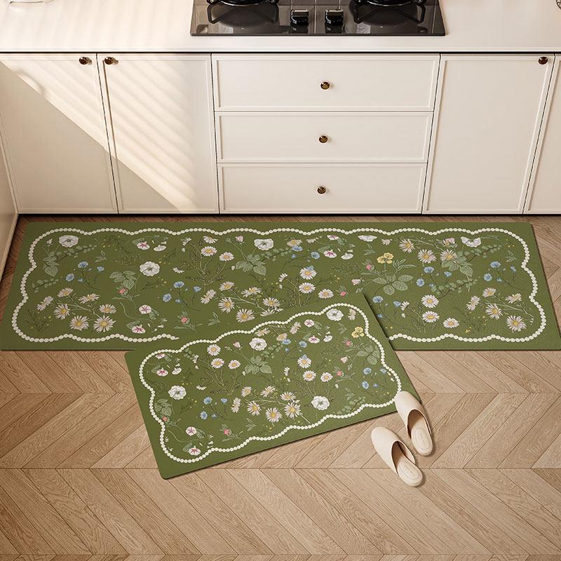 American Retro Diatom Mud Water-Absorbing Non-Slip Kitchen Floor Mat