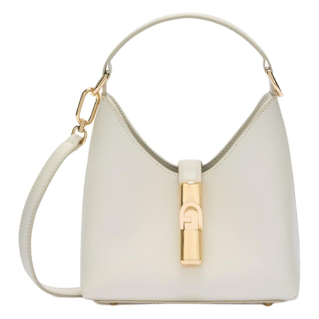 Furla Cow Leather Hobo Bag Handbag Mini Women's White WE00876-ARE000-PNNOO