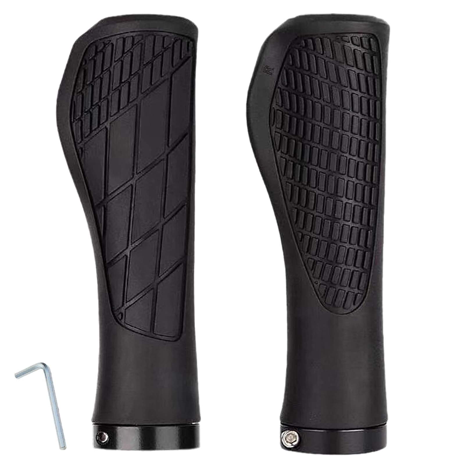 

Sakurawing Universal Handlebar Grips for Bicycles, Cross Bikes, and Mountain Bikes, Ergonomic, Non-Slip, and Shock-Absorbing, Set of 1 (Black)