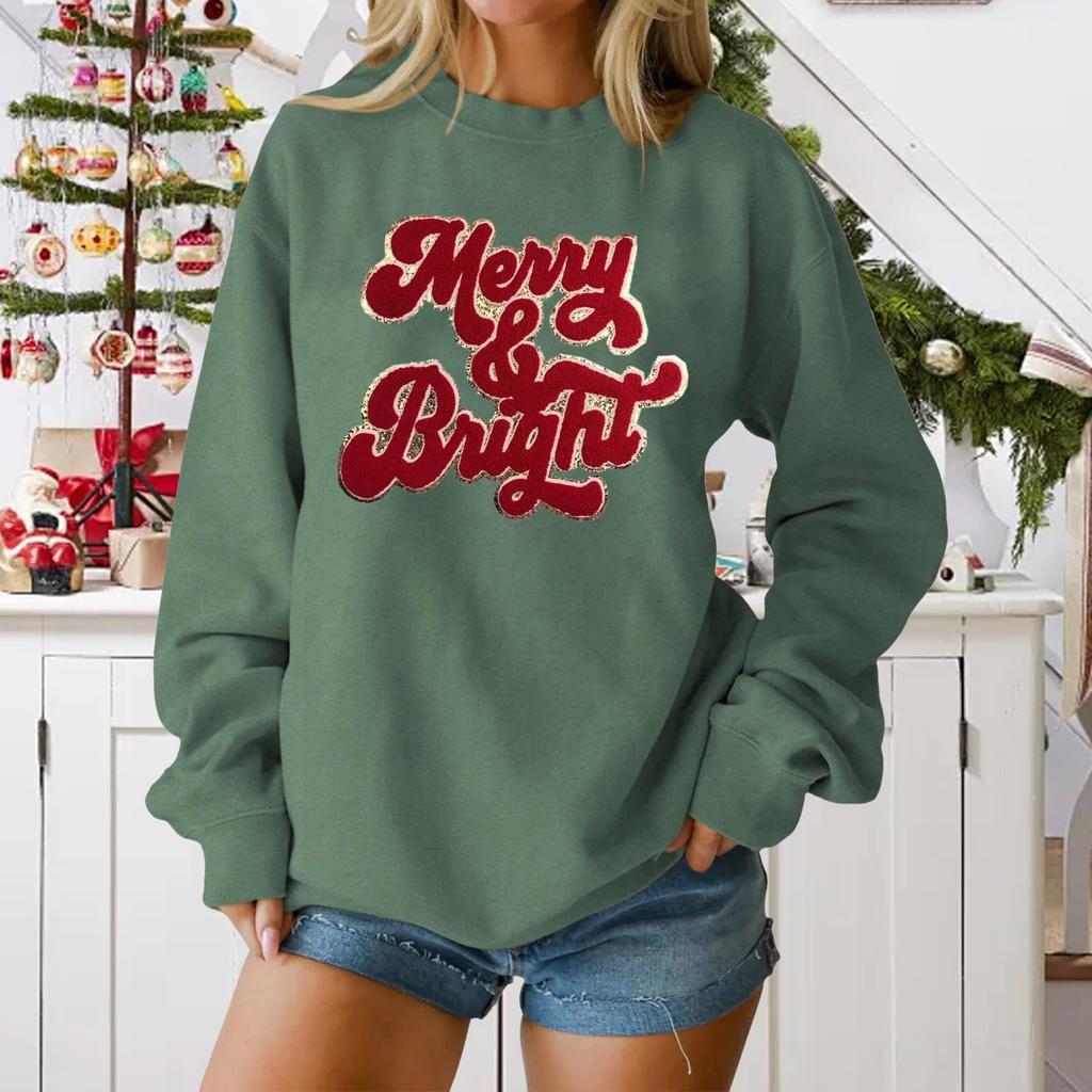 Ladies' Casual And Fashionable Long Sleeved Plush V-tie Pocket Plaid Printed Pullover Top