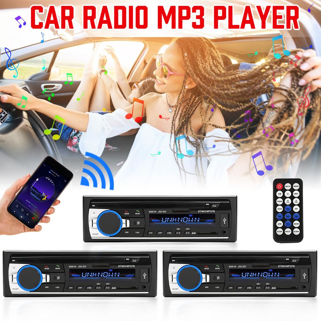 12/24V Car Stereo Audio bluetooth 1 din Car MP3 Multimedia Player USB