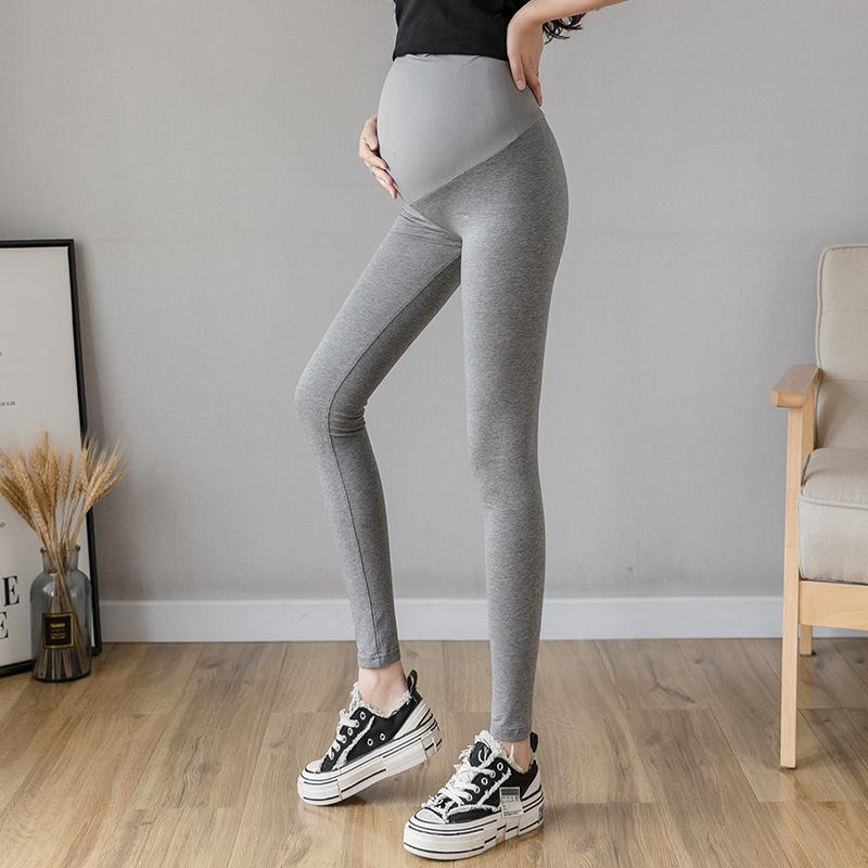 Real Shot Maternity Pants Spring and Autumn Thin Outer Leggings Low Waist Cross Support Yoga Sports Nine-point Pants