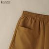 ZANZEA Women Casual Loose with Pocketed Elastic Waist Shorts