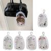 Portable Clear Hanging Storage Bag For Mini Figures Dolls Collectibles With Keychain Attachment And Zipper Closure