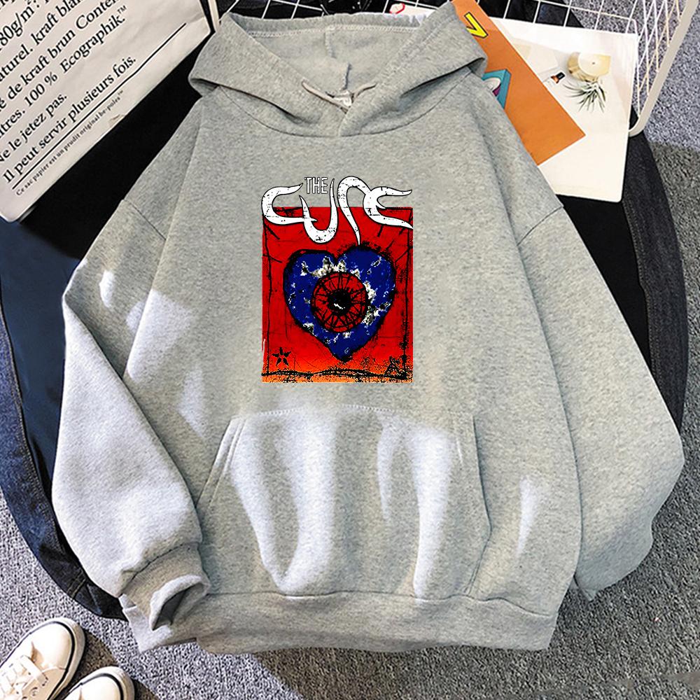 The Cure Music Band Heavy Unisex mikiny s kapucí unisex ležérní dlouhý rukáv kreslené mikiny hip hop gotický styl streetwear unisex mikina s kapucí