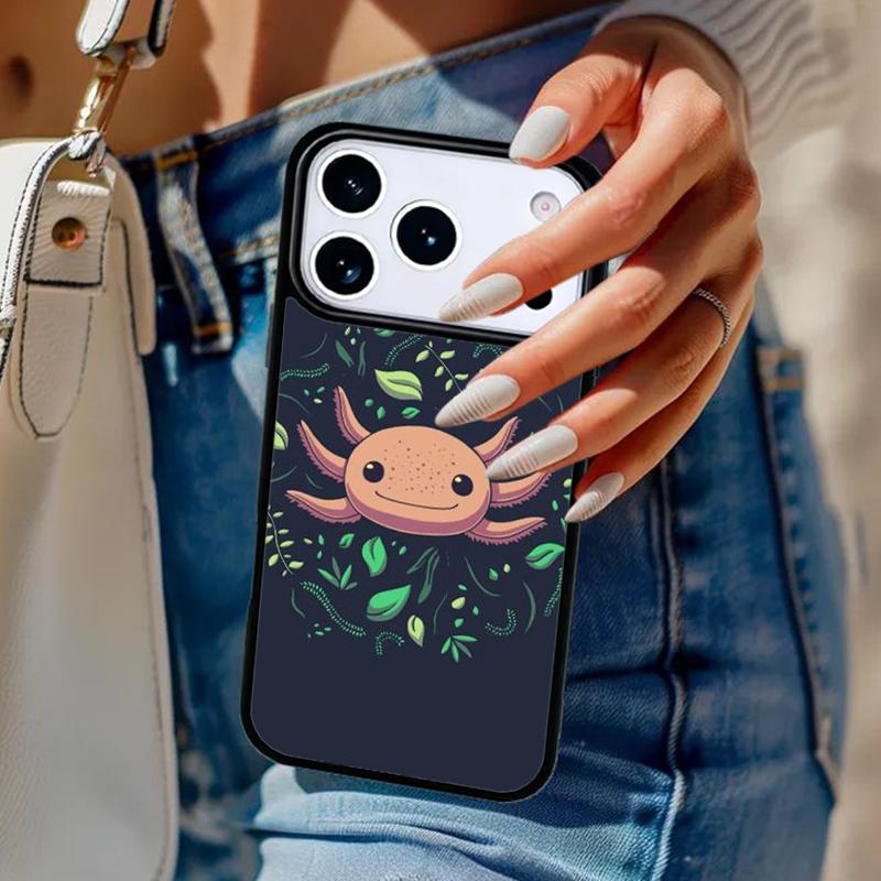 Süßes Tier Axolotl weiche Handyhülle für iPhone 17 Air 14 15 13 12 Max Hülle für Apple 14 15 16 16e 11 Pro Max Plus Coque