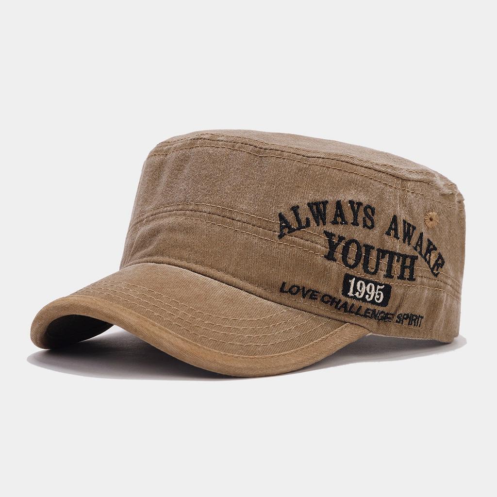 New Big Head Man Large Size Pure Cotton Army Flat Cap Outdoors Baseball Cap Summer Polyester Plus Size Military Hat