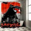 Catzilla Wasserdichter Duschvorhang Hitzebeständig Maschinenwaschbar Nicht Transparent 180x180cm