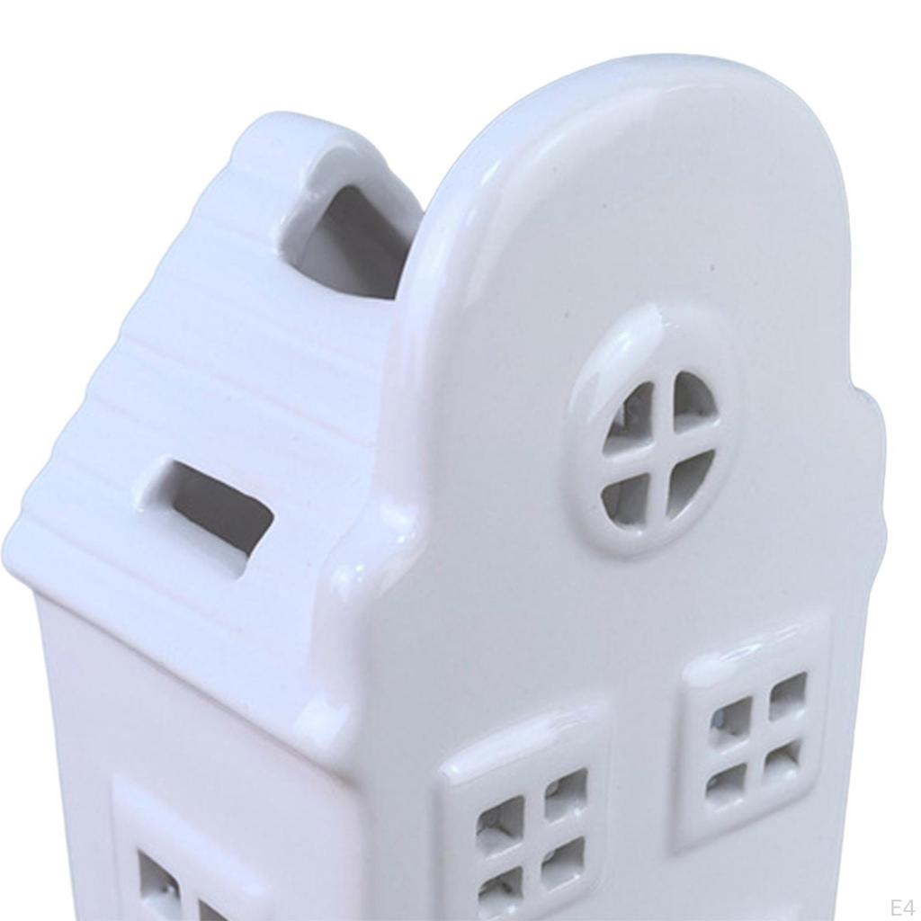 Candle Holder for Christmas Village House Ceramic Figurine Home Decor