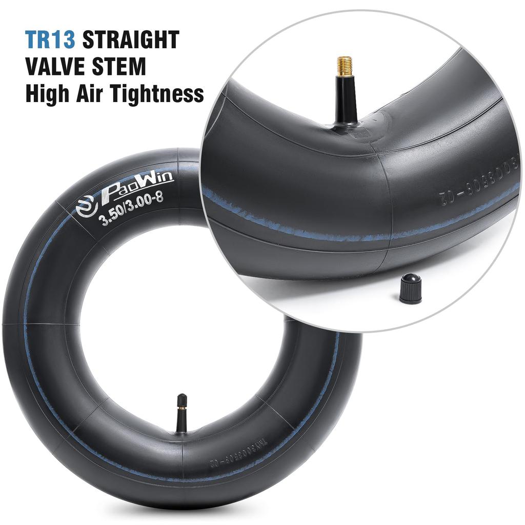 PaoWin Vegg TR13 Trillebårhjul Dekk Passer for Plen Hånd Mini og 2-Delt 3.50-8 Slange, Tykkelse, Ventil, 3.00-8 Slange, Slange, 3.50/3.25/3.00-8,
