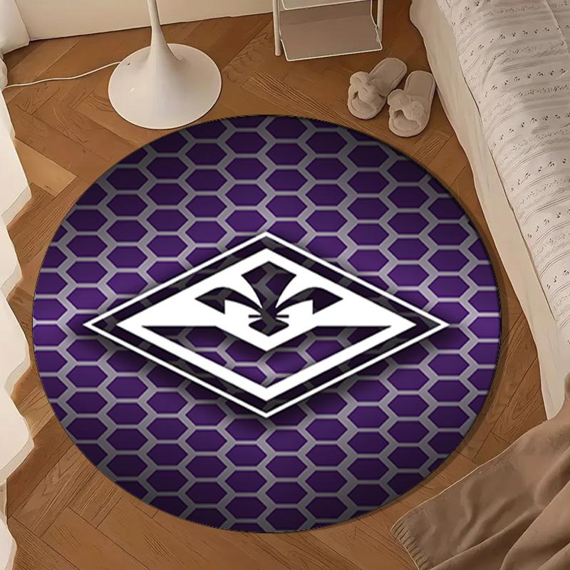 Club de Football Fiorentina Tapis rond Décoration d'intérieur, Tapis de chaise Pour salon, Chambre à coucher, Paillasson décoration d'intérieur Cadeau d'anniversaire Cadeaux de Noël