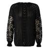 Women's Loose  Blouse Lace Stitching Sweater Patchwork Hollow Sweater