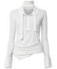Peulleeoeob Asymmetrical Draped Shirt (Fl-186_Ivory)