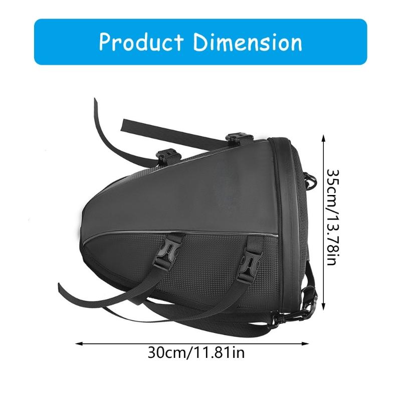 Waterproof Motorcycle Riding Pack Multiuse Tail Bag Helmets Gear Organized Storage Backpack with Spacious Compartments