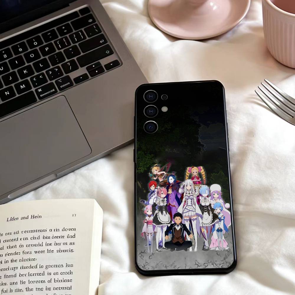 R-Re ZERO Starting Life in Another World Phone Case For Samsung S25,24,23,22,30,21,10,9,Ultra,Plus,Lite,FE,4,5 G Soft Black Case