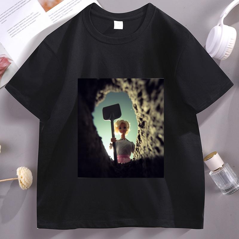 Funny Distressed Doll Face Meme Women T-Shirt Cotton Short Sleeve Round Neck Tshirt Casual Soft Round Neck T-shirt Unisexs Clothing