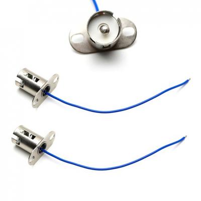 1156 Metal Socket W/ Flush Mount Base & Pigtail Wiring For Car Lighting Retrofit