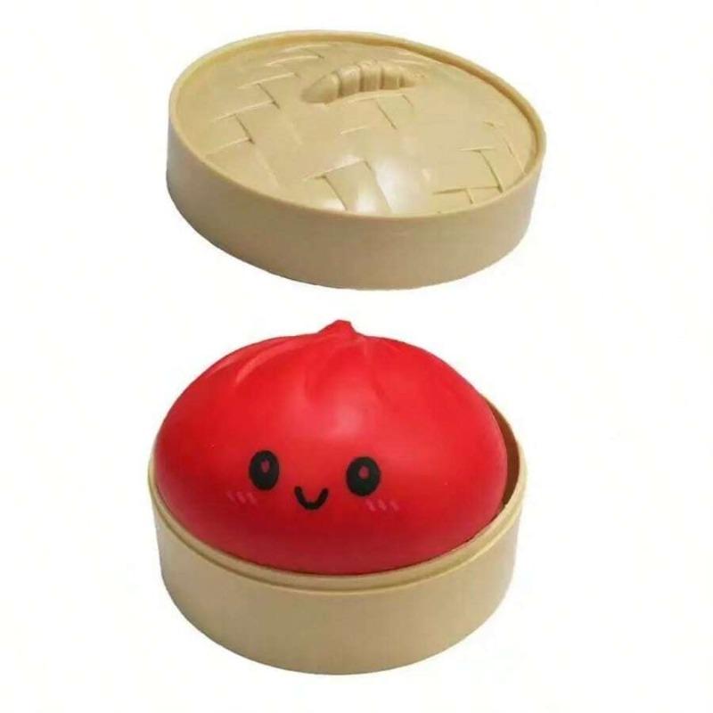 Calming Flour Bun Squeeze Pinch, Soft Dumpling Squishy Stress Relief Fidget Toy