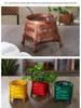 Bamboo Weaving Decorative Flower Pot Cover and Arrangement Basket - Handmade Retro Vase and Green Dill Storage